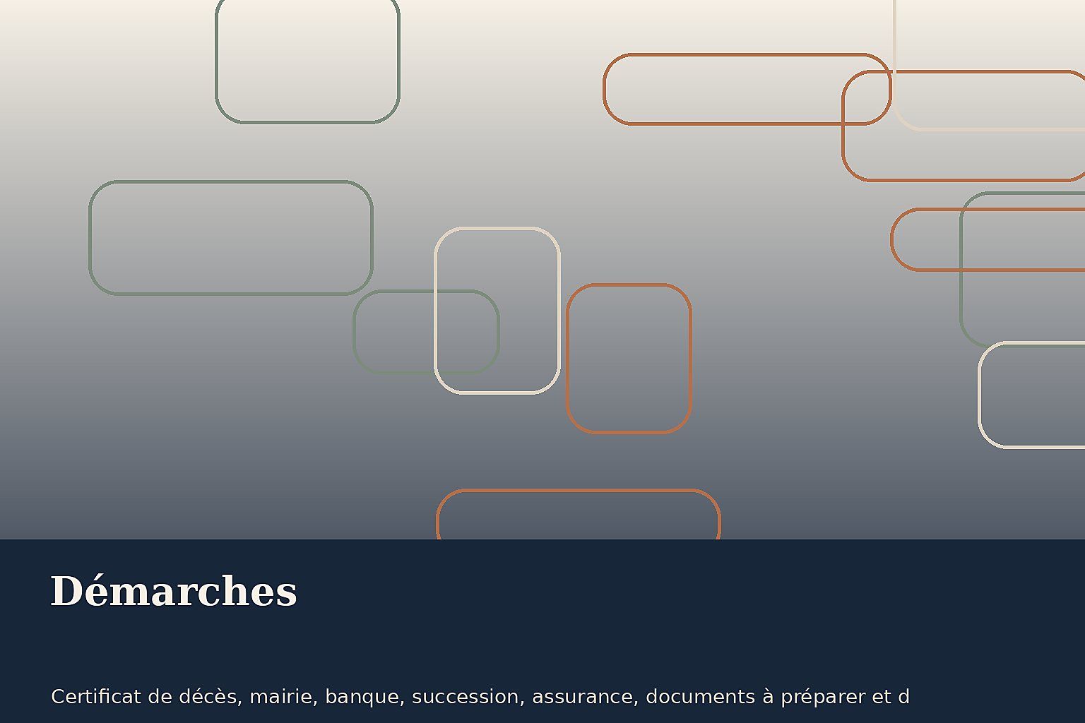 Organisation des démarches funéraires