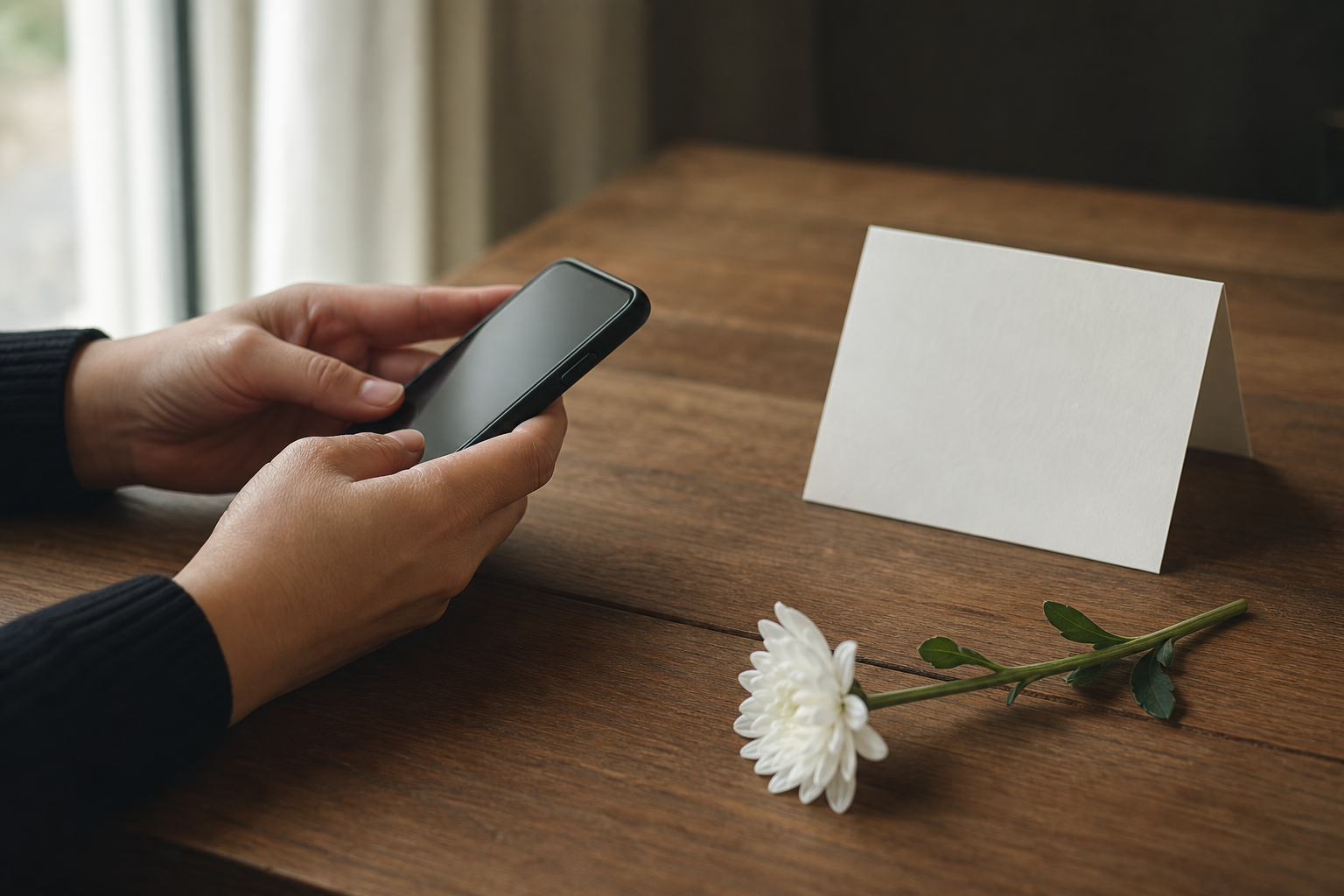 Un message de condoléances par SMS peut apporter un vrai soutien